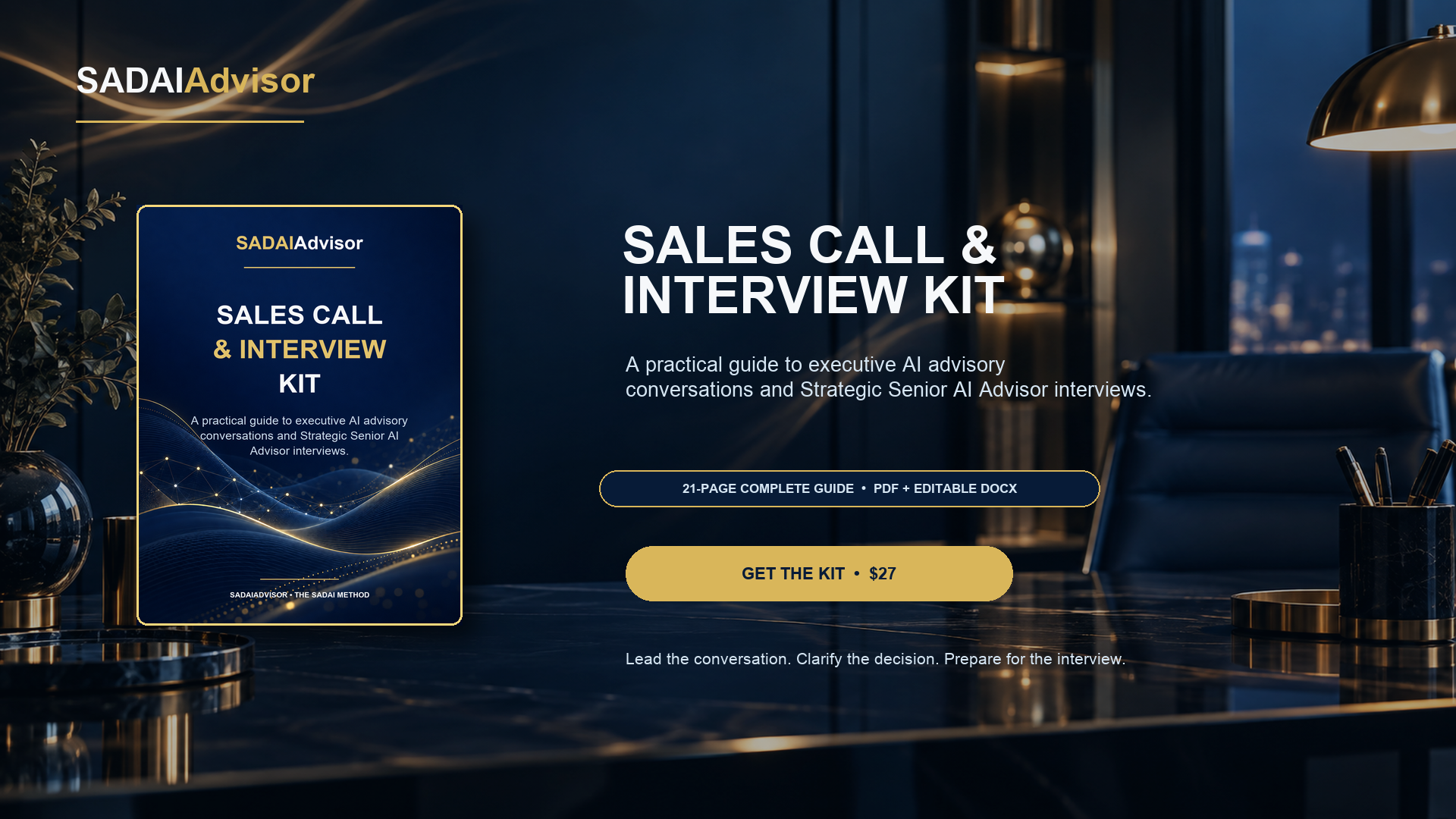 SADAIAdvisor Interview and Sales Call Kit product mockup