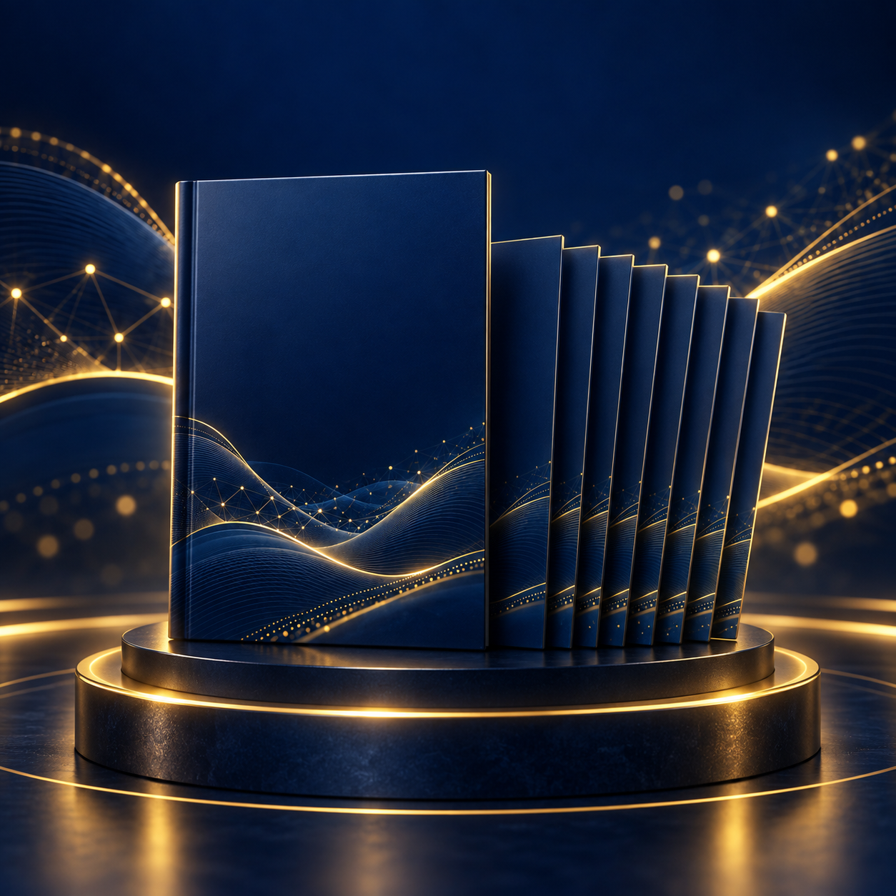 Practice in a Box premium navy and gold bundle mockup
